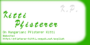 kitti pfisterer business card